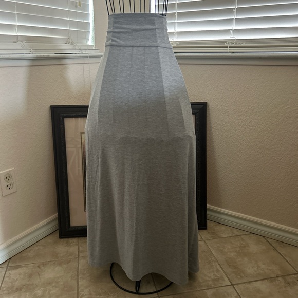Y2K Faded Glory Gray Foldover Maxi Skirt Sz L - Picture 1 of 5